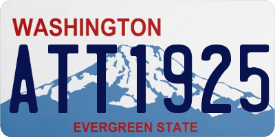 WA license plate ATT1925
