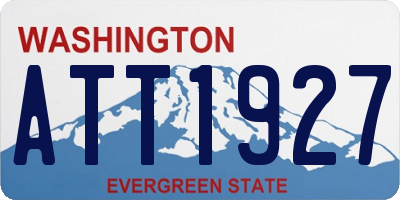 WA license plate ATT1927