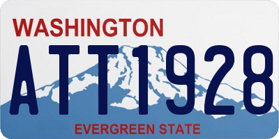 WA license plate ATT1928