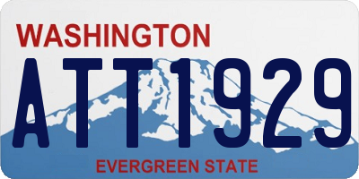 WA license plate ATT1929