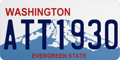 WA license plate ATT1930