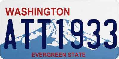 WA license plate ATT1933