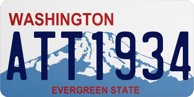 WA license plate ATT1934