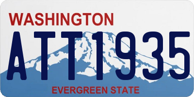 WA license plate ATT1935