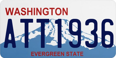 WA license plate ATT1936