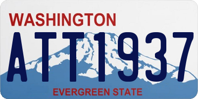 WA license plate ATT1937