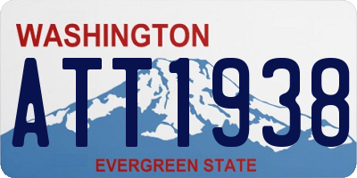 WA license plate ATT1938