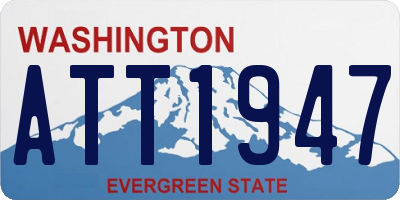 WA license plate ATT1947