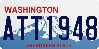 WA license plate ATT1948