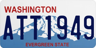 WA license plate ATT1949