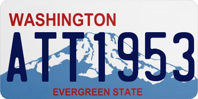 WA license plate ATT1953