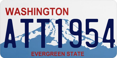 WA license plate ATT1954