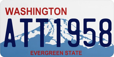 WA license plate ATT1958