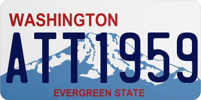 WA license plate ATT1959