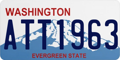 WA license plate ATT1963