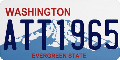 WA license plate ATT1965