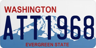 WA license plate ATT1968
