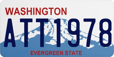 WA license plate ATT1978