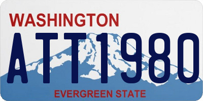 WA license plate ATT1980