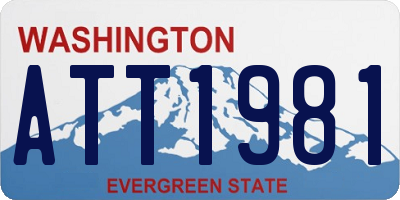 WA license plate ATT1981