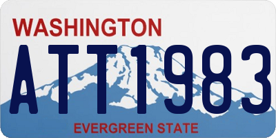 WA license plate ATT1983