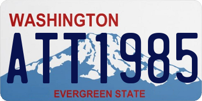WA license plate ATT1985