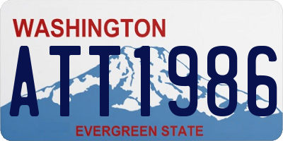 WA license plate ATT1986