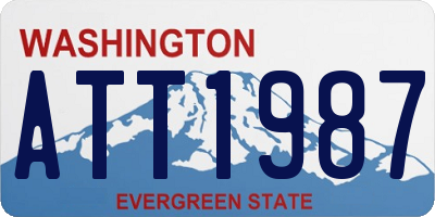 WA license plate ATT1987