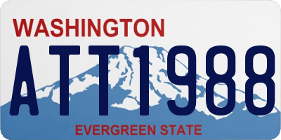 WA license plate ATT1988
