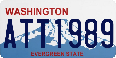 WA license plate ATT1989
