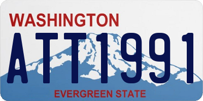 WA license plate ATT1991