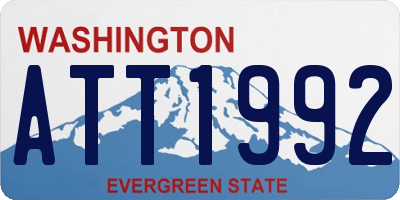 WA license plate ATT1992