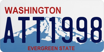 WA license plate ATT1998