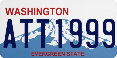 WA license plate ATT1999
