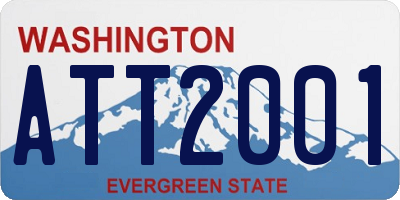 WA license plate ATT2001
