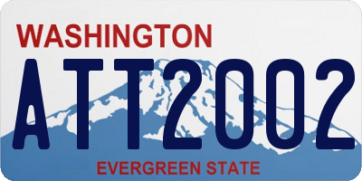 WA license plate ATT2002