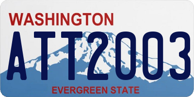 WA license plate ATT2003