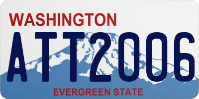 WA license plate ATT2006