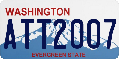 WA license plate ATT2007