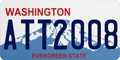 WA license plate ATT2008