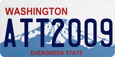 WA license plate ATT2009