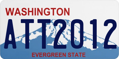WA license plate ATT2012