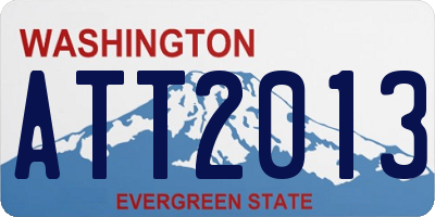 WA license plate ATT2013