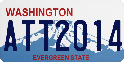 WA license plate ATT2014
