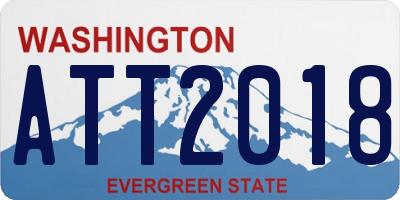WA license plate ATT2018
