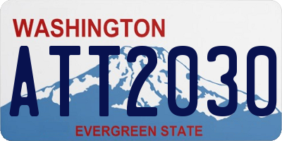 WA license plate ATT2030