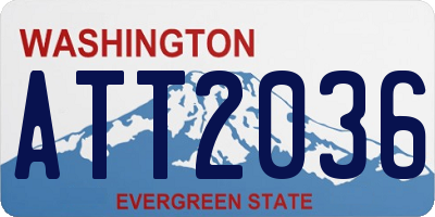 WA license plate ATT2036