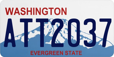 WA license plate ATT2037