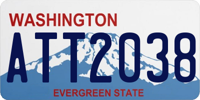 WA license plate ATT2038