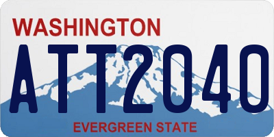 WA license plate ATT2040